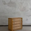 Hot Pamono Rattan and Brass Chest of Drawers by Dal Vera, 1970s