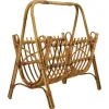Best Pamono Rattan Bamboo Magazine Rack, France, 1950s