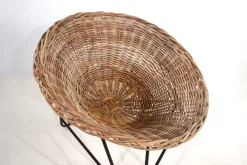 Pamono Rattan Basket Pod Lounge Chair, 1960><noscript><img width=