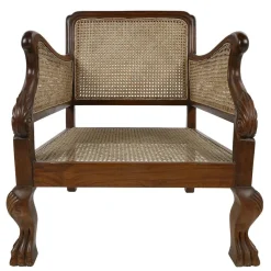 Pamono Rattan Bench & Armchairs, Set of 3><noscript><img width=
