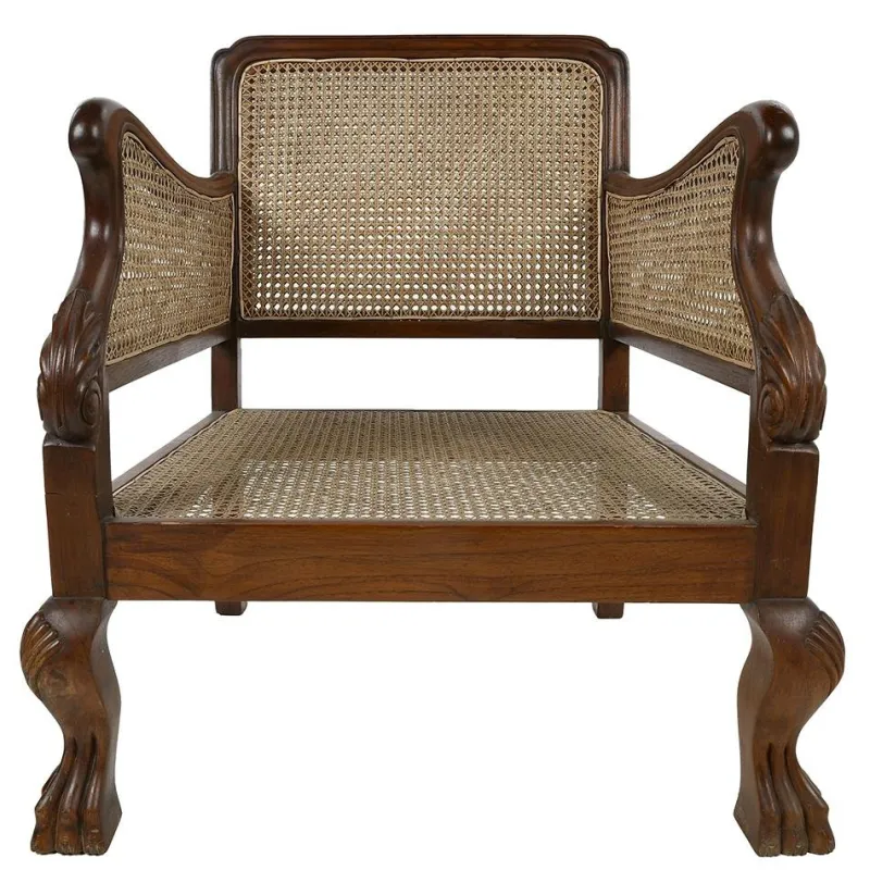 Pamono Rattan Bench & Armchairs, Set of 3> Garden Seating