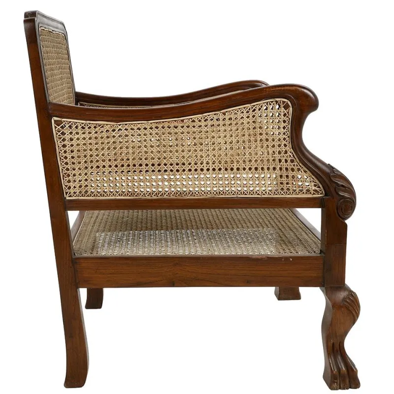 Pamono Rattan Bench & Armchairs, Set of 3> Garden Seating