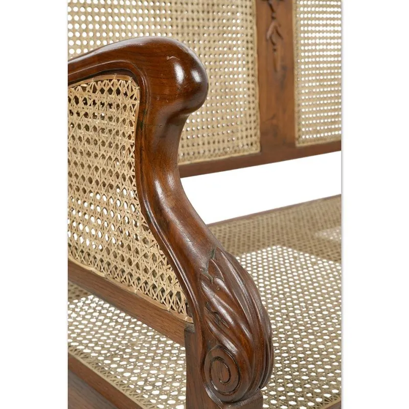 Pamono Rattan Bench & Armchairs, Set of 3> Garden Seating