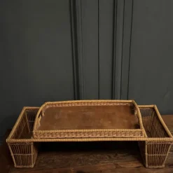 New Pamono Rattan Breakfast Tray, 1960s