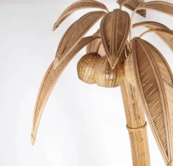 Outlet Pamono Rattan Coconut Floor Lamp, 1990s