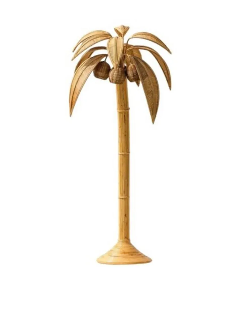 Outlet Pamono Rattan Coconut Floor Lamp, 1990s