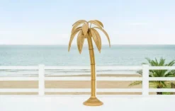 Outlet Pamono Rattan Coconut Floor Lamp, 1990s