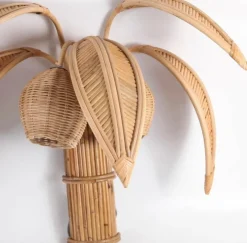 Best Pamono Rattan Coconut Wall Light, 1990s