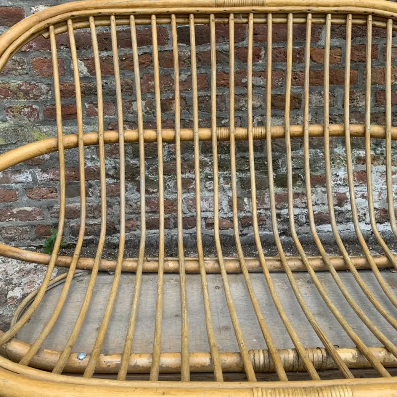 Pamono Rattan Garden Furniture, 1960s, Set of 4> Garden Seating