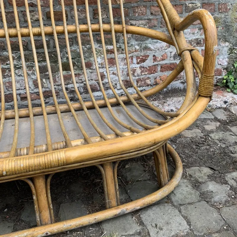 Pamono Rattan Garden Furniture, 1960s, Set of 4> Garden Seating