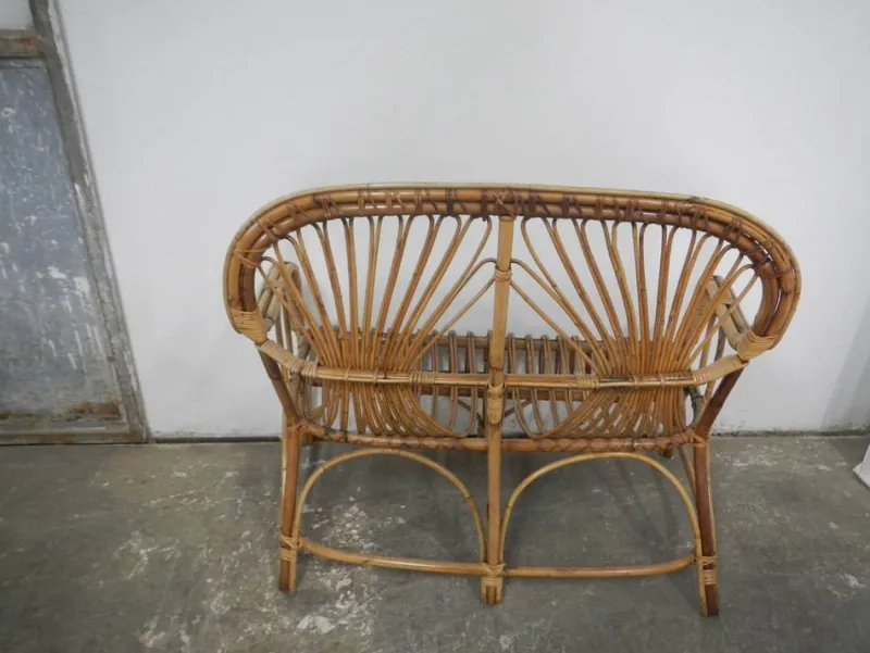 Pamono Rattan Garden Seating, 1970s, Set of 4> Garden Seating