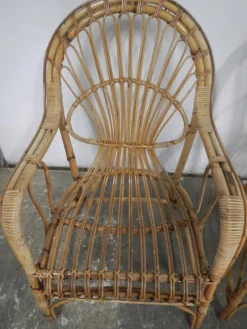 Pamono Rattan Garden Seating, 1970s, Set of 4><noscript><img width=