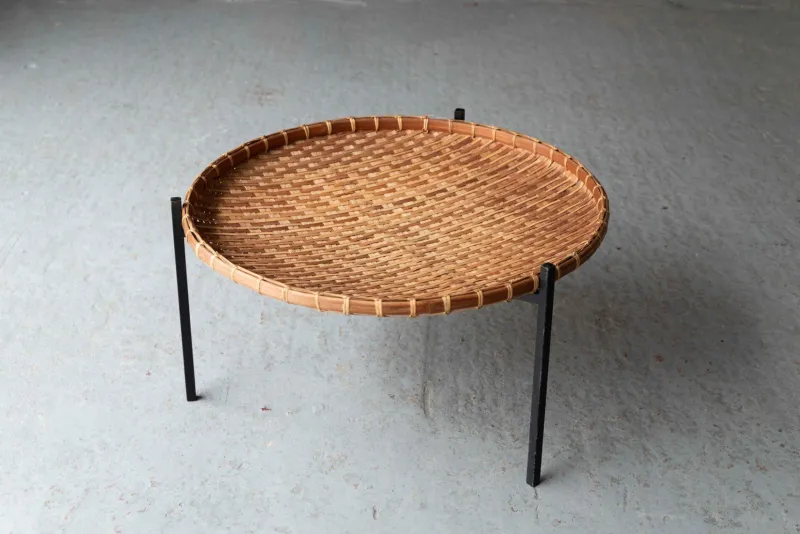 Pamono Rattan Magazine Tray Table