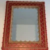 Online Pamono Rattan Mirror on Red Background