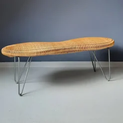 Best Pamono Rattan Peanut Bench from Ikea, 1999