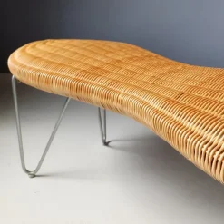 Best Pamono Rattan Peanut Bench from Ikea, 1999