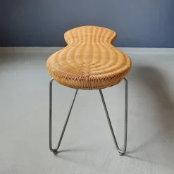 Best Pamono Rattan Peanut Bench from Ikea, 1999