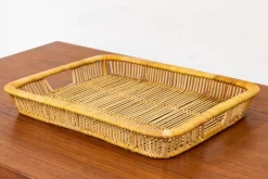 Pamono Rattan Tray by Artek, 1960s><noscript><img width=
