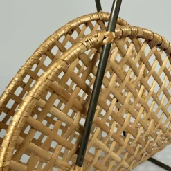 Pamono Rattan Wicker Magazine Rack, Austria 1950s><noscript><img width=