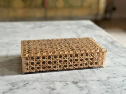 Sale Pamono Rattan-Effect Acrylic Box, 1970s