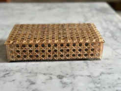 Sale Pamono Rattan-Effect Acrylic Box, 1970s