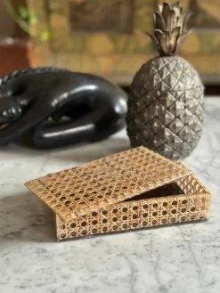 Sale Pamono Rattan-Effect Acrylic Box, 1970s