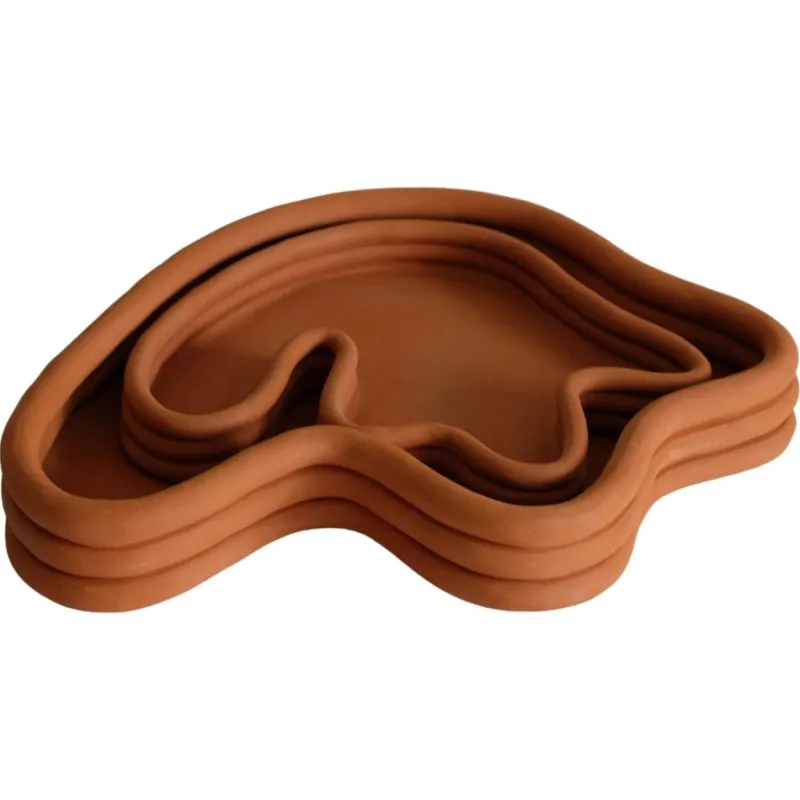 Sale Pamono Raw Terracotta Mother and Son Table Centerpieces by Sophie Parachey, Set of 2