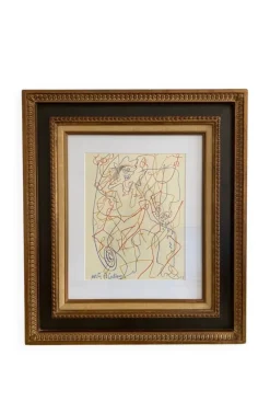 New Pamono Raymond Moretti & Jean Cocteau, Composition, 1960s, Artist's Proof Print