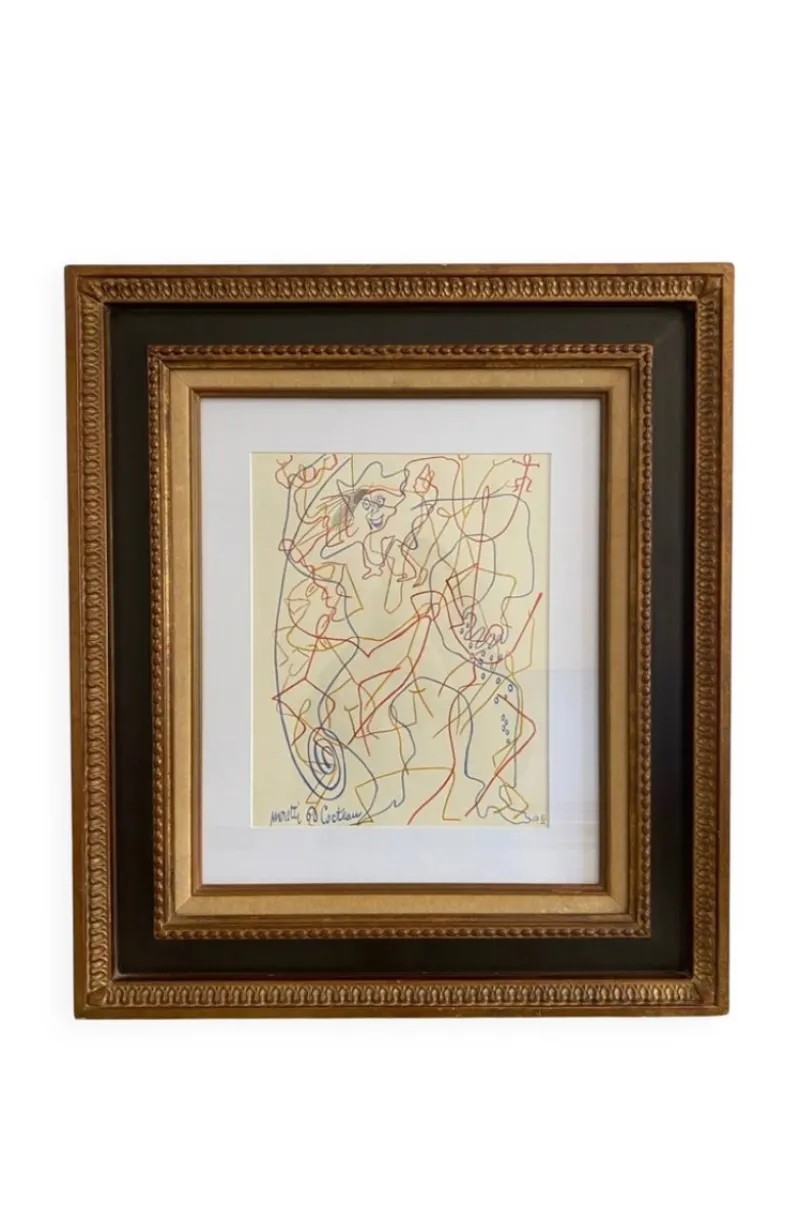 New Pamono Raymond Moretti & Jean Cocteau, Composition, 1960s, Artist's Proof Print