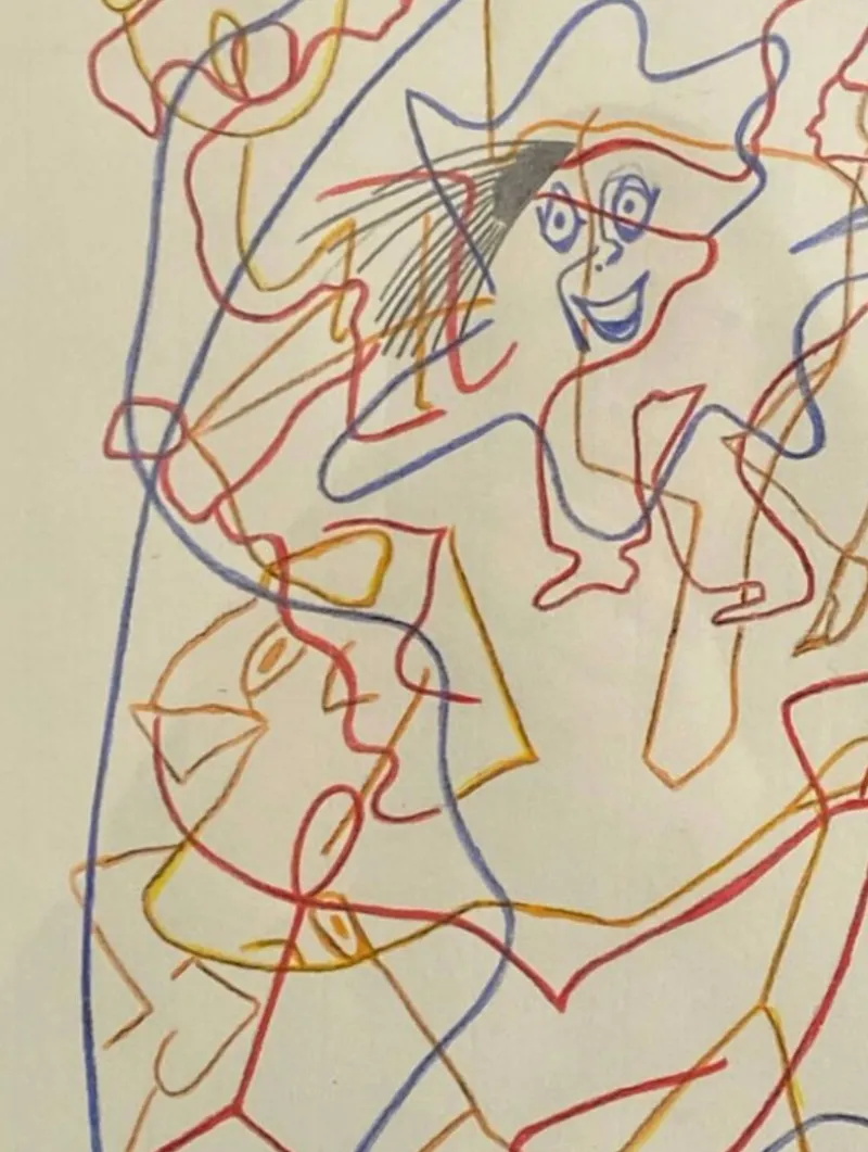 New Pamono Raymond Moretti & Jean Cocteau, Composition, 1960s, Artist's Proof Print