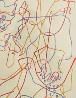 New Pamono Raymond Moretti & Jean Cocteau, Composition, 1960s, Artist's Proof Print