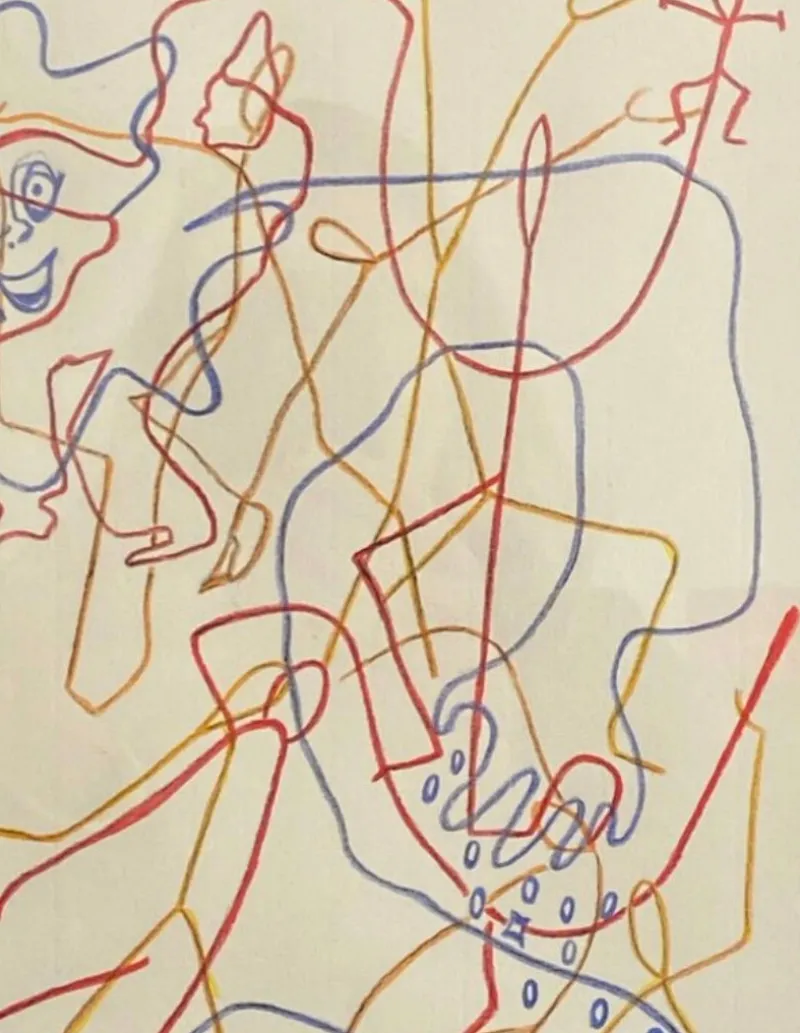 New Pamono Raymond Moretti & Jean Cocteau, Composition, 1960s, Artist's Proof Print