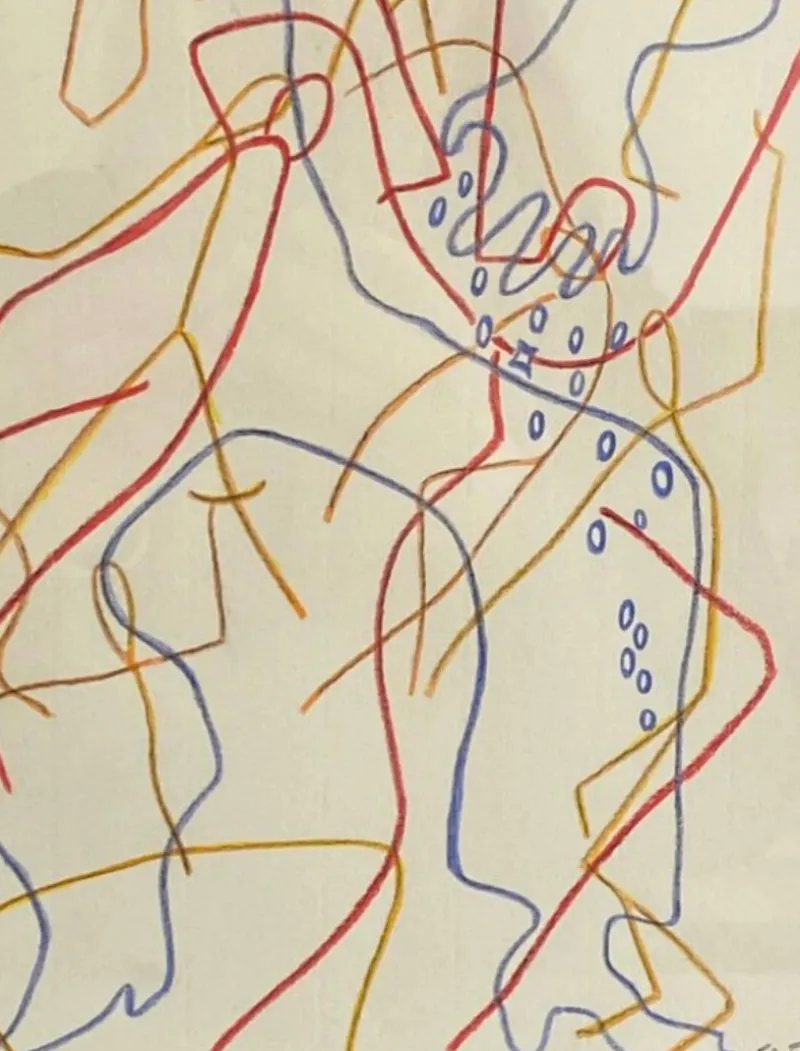 New Pamono Raymond Moretti & Jean Cocteau, Composition, 1960s, Artist's Proof Print