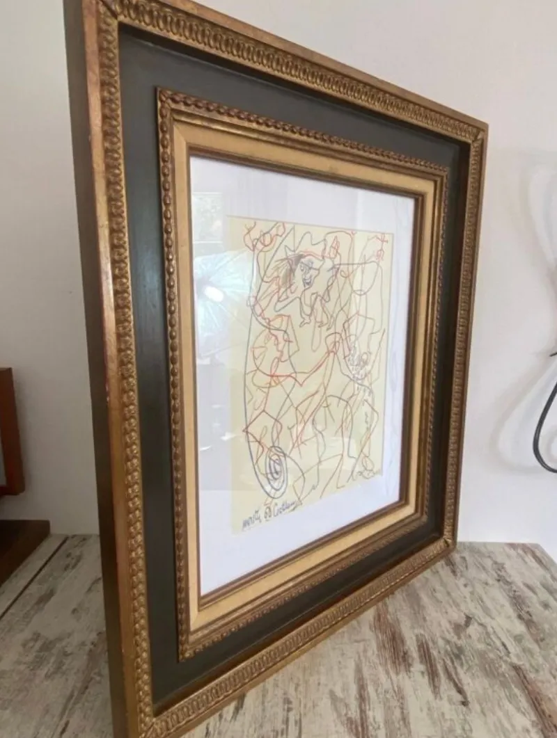 New Pamono Raymond Moretti & Jean Cocteau, Composition, 1960s, Artist's Proof Print