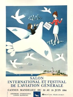 Outlet Pamono Raymond Peynet, Air Show and Festival, 1984, Poster