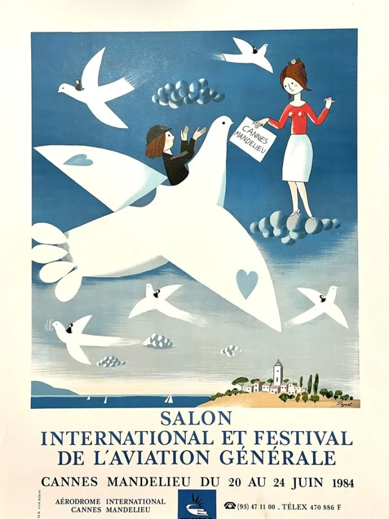 Outlet Pamono Raymond Peynet, Air Show and Festival, 1984, Poster