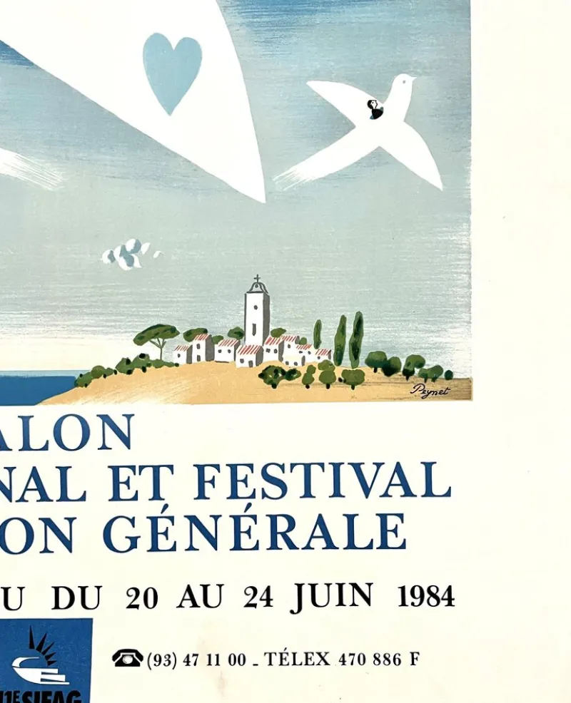Outlet Pamono Raymond Peynet, Air Show and Festival, 1984, Poster