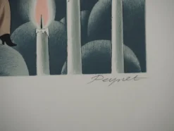 Pamono Raymond Peynet, Entrance to Paradise, Original Signed Lithograph><noscript><img width=