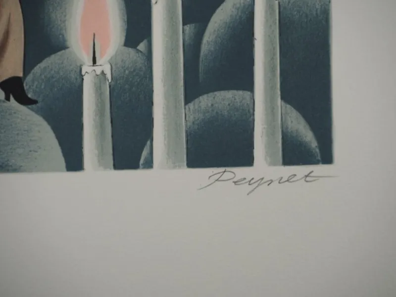 Pamono Raymond Peynet, Entrance to Paradise, Original Signed Lithograph> Posters
