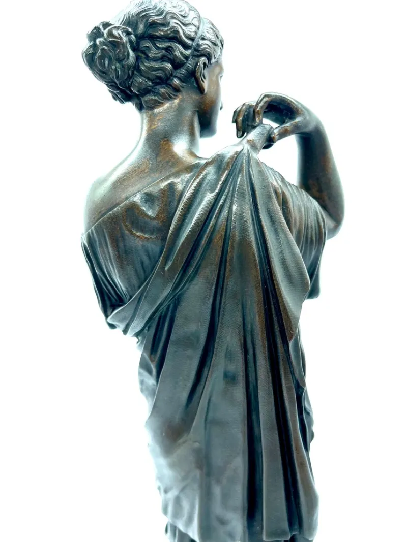 Outlet Pamono Réduction Sauvage, The Goddess Diana or Artemis, 19th Century, Large Black Patinated Bronze