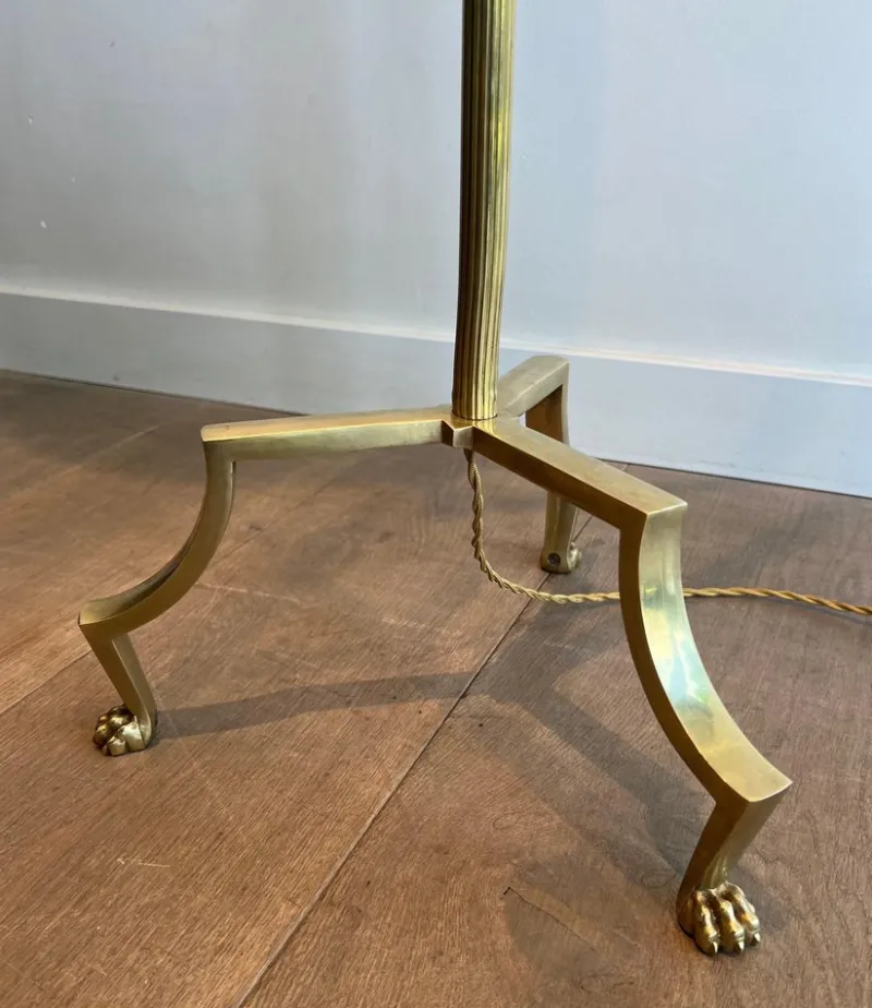 Pamono Reading Lamp with Brass Claw Feet by Maison Jansen