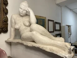 Best Pamono Reclining Nude Woman, 1950, Plaster