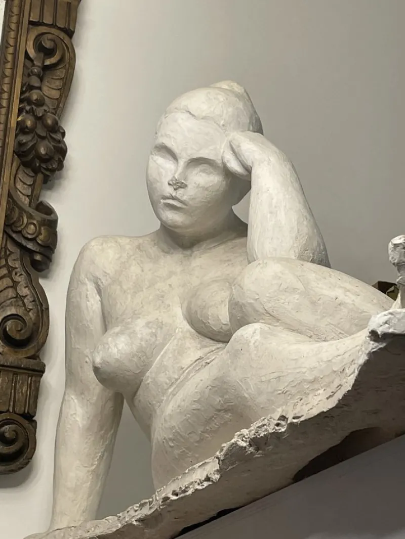 Best Pamono Reclining Nude Woman, 1950, Plaster