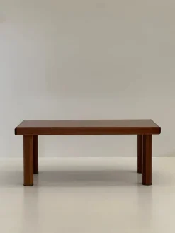 Pamono Rectangular and Extendable Wooden Dining Table, 1980s