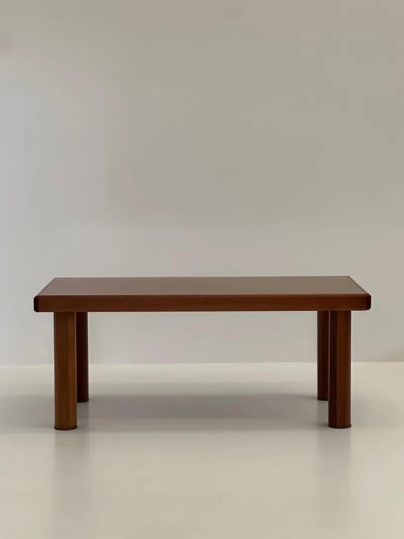 Pamono Rectangular and Extendable Wooden Dining Table, 1980s
