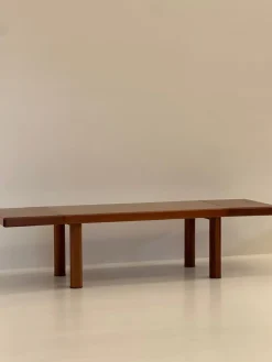 Pamono Rectangular and Extendable Wooden Dining Table, 1980s