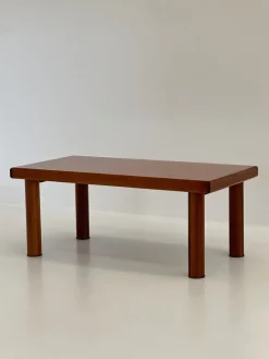 Pamono Rectangular and Extendable Wooden Dining Table, 1980s