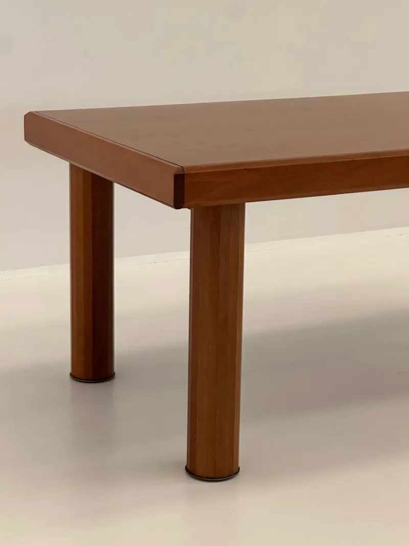 Pamono Rectangular and Extendable Wooden Dining Table, 1980s