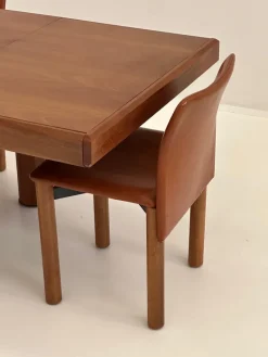 Pamono Rectangular and Extendable Wooden Dining Table, 1980s