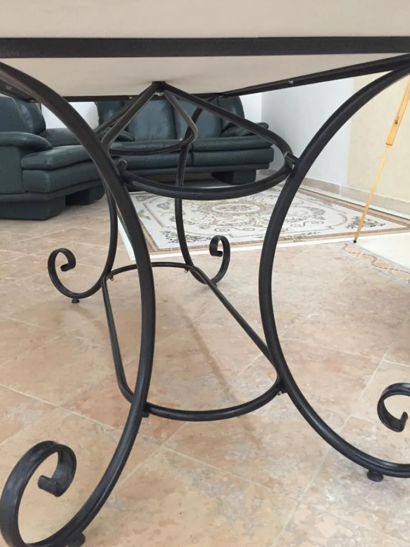 Pamono Rectangular Sapphire Marble Mosaic Table from Egram> Garden Tables